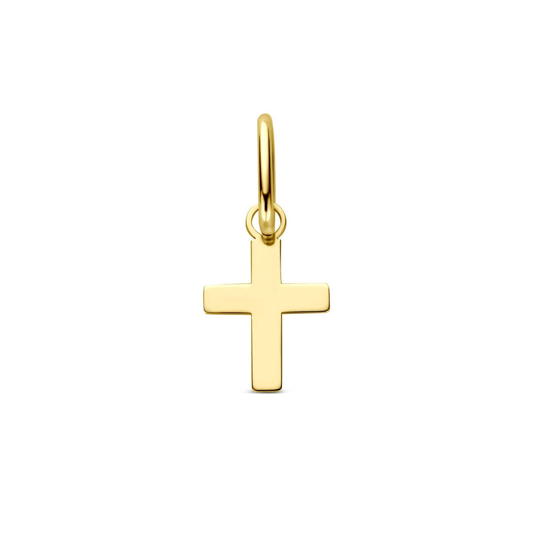 14k Geelgouden kruis hanger