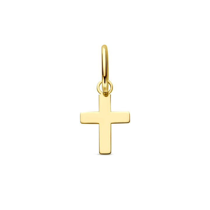 14k Geelgouden kruis hanger
