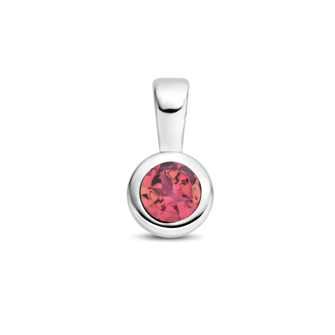 pendant with birthstone silver rhodium plated