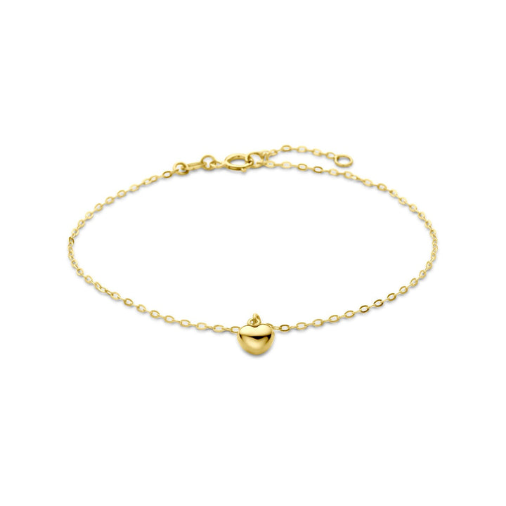 14k Geelgouden hartjes armband dames