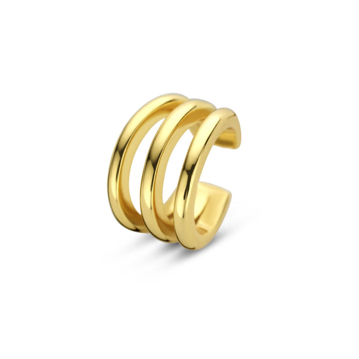 Verguld zilveren ear cuff in geelgoudkleur