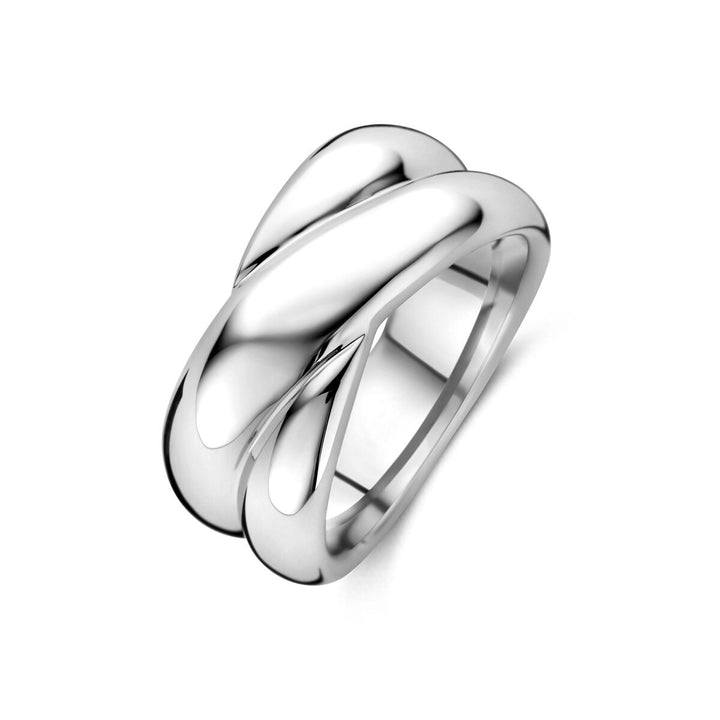 Zilveren dames ring – Gerhodineerd 925 zilver, 9,5 mm breed