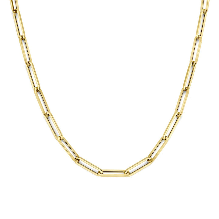 9k gouden paperclip ketting – 45 cm