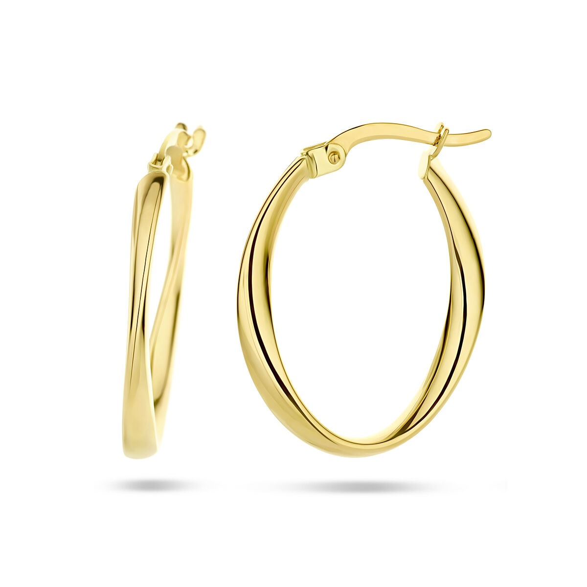 9k Geelgouden oorringen 24 mm