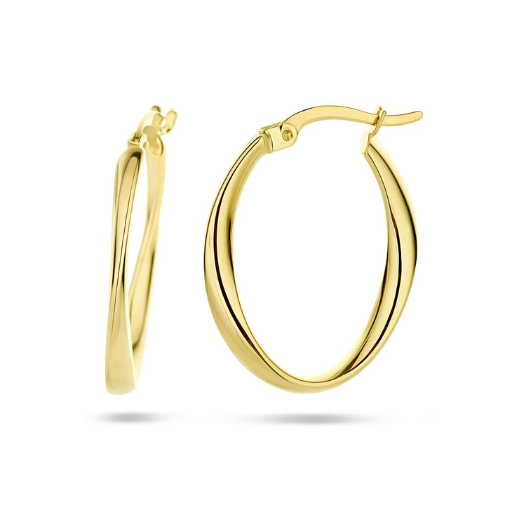 9k Geelgouden oorringen 24 mm
