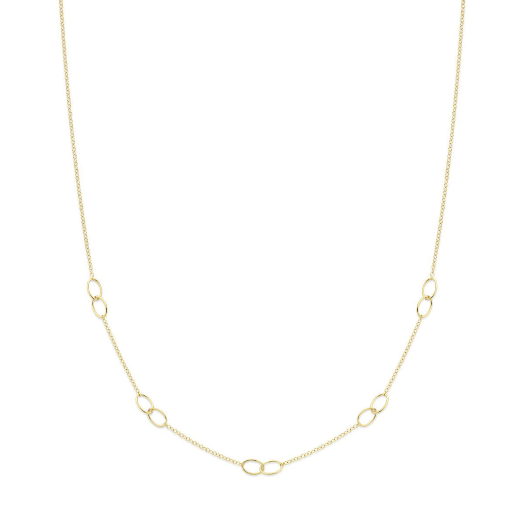 14k Geelgouden Ketting Ovaal Schakel