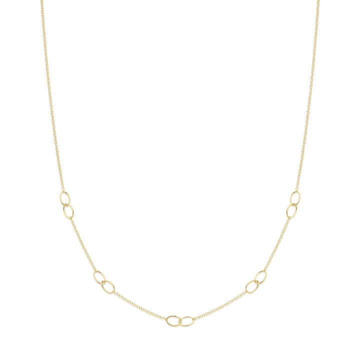 14k Geelgouden Ketting Ovaal Schakel