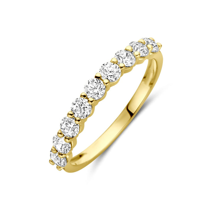 Gouden ring met zirkonia – 14k geelgoud