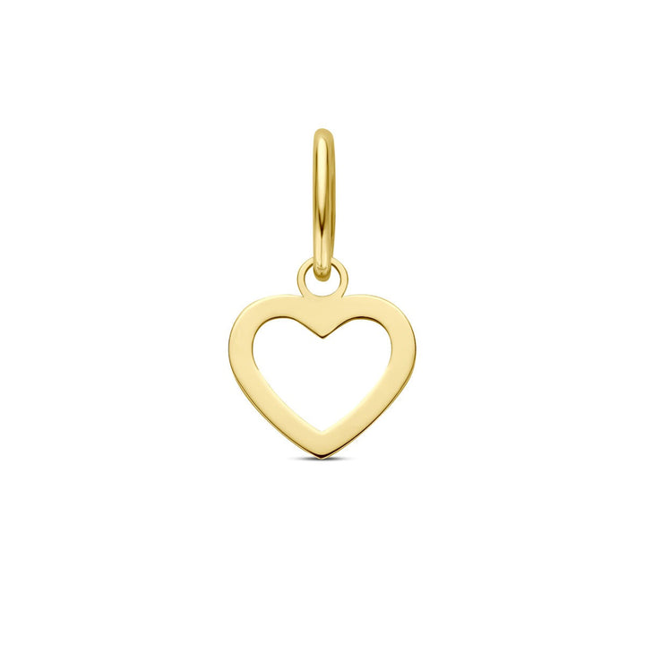 14k Geelgouden hartje hanger