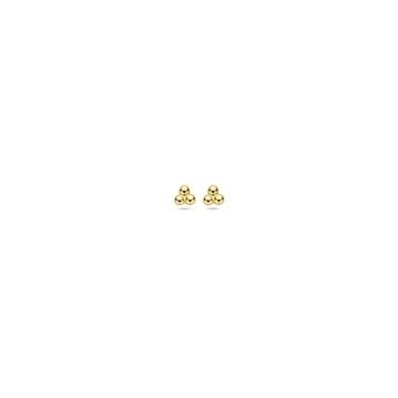 Gouden oorknoppen van 9k geelgoud met een bolvormig design.