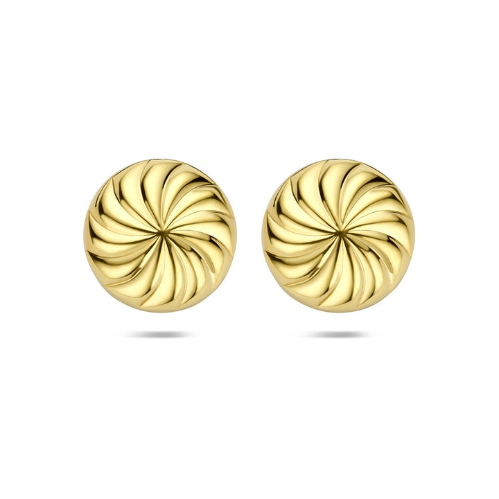 Verguld zilveren oorknoppen knoop – speels design met een gouden twist