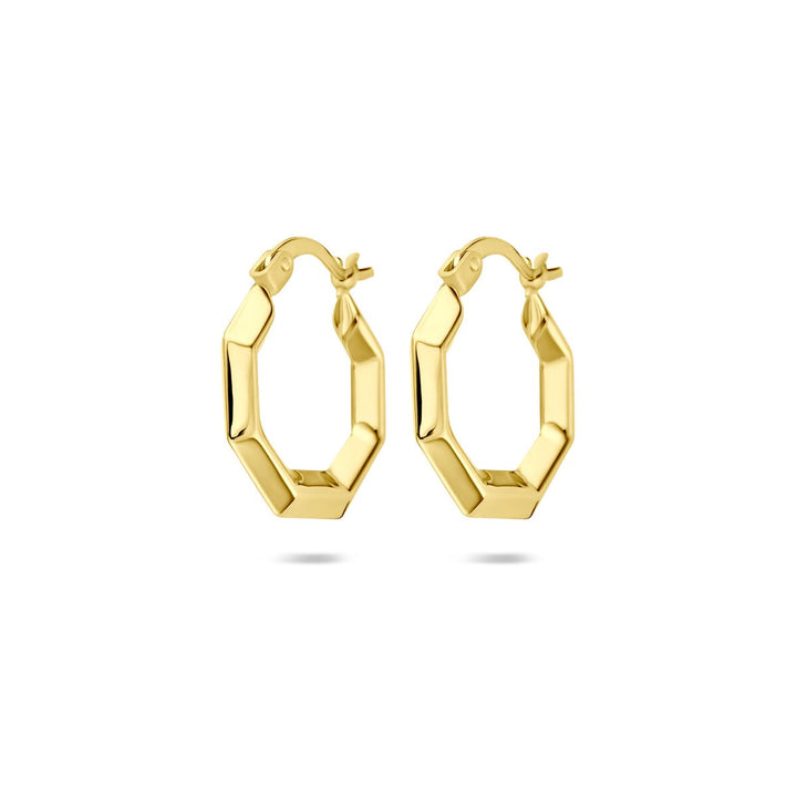 14k geelgouden oorringen 20 mm