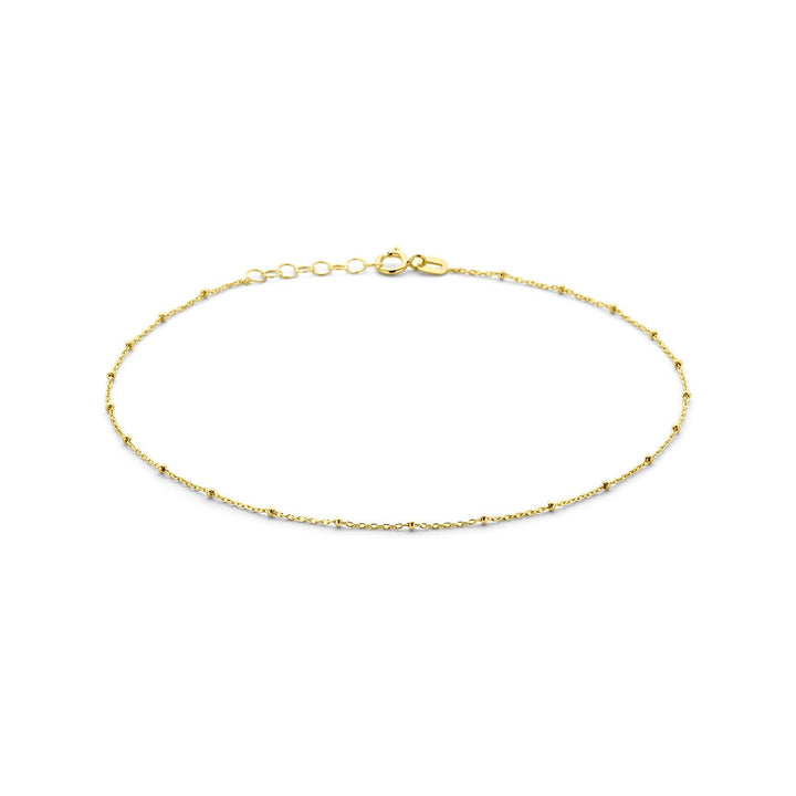 Gouden enkelbandje dames – 14k geelgoud met bolletjes