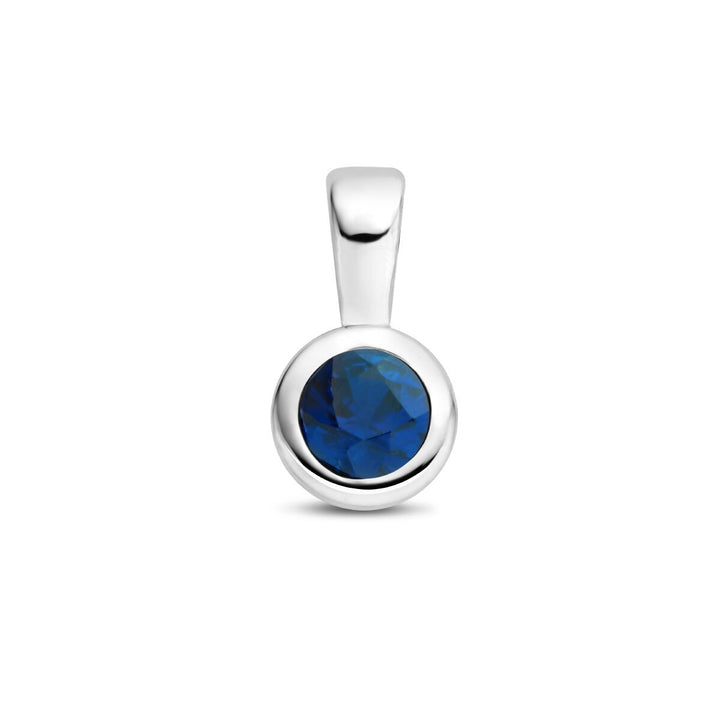 pendant with birthstone silver rhodium plated