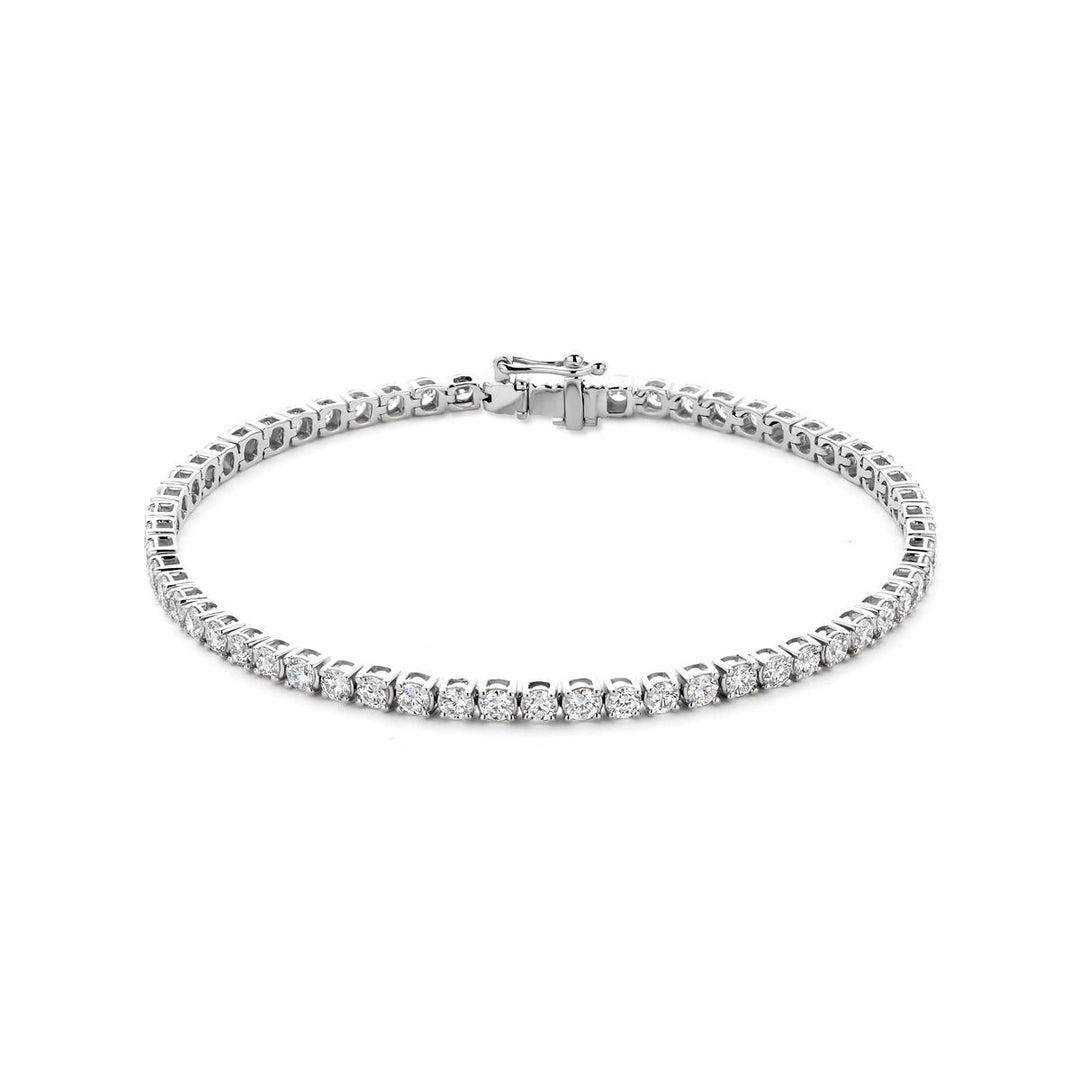14k Witgouden tennis armband met lab grown diamant