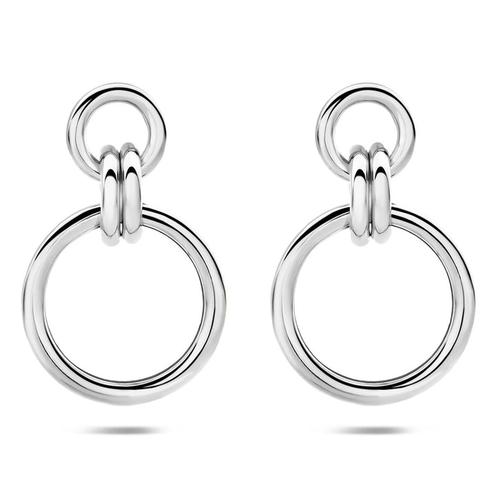 Gerhodineerd zilveren oorhangers rond 925