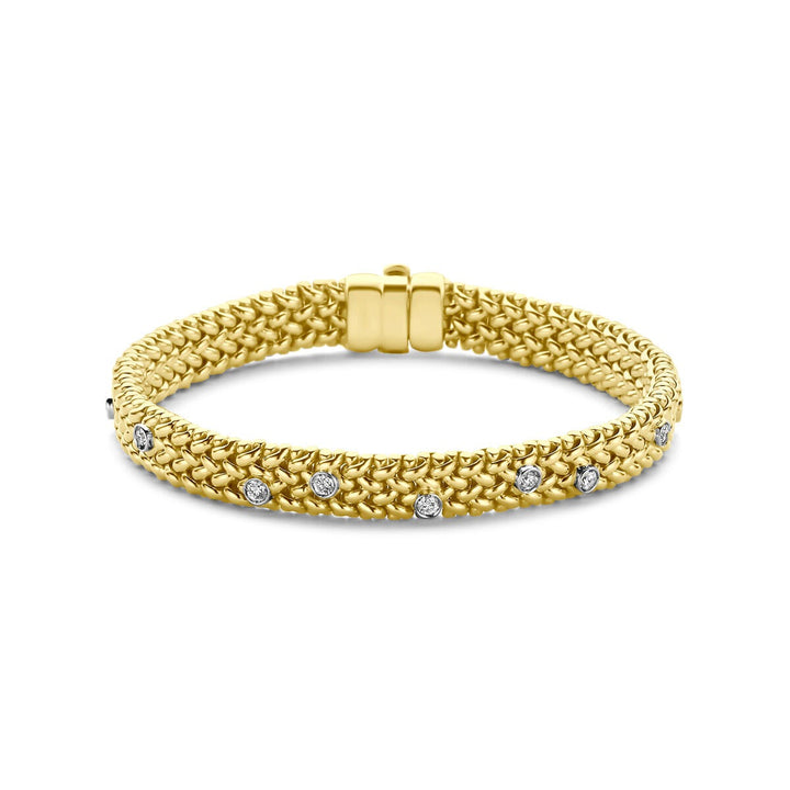 14k Bicolor gouden armband met diamant