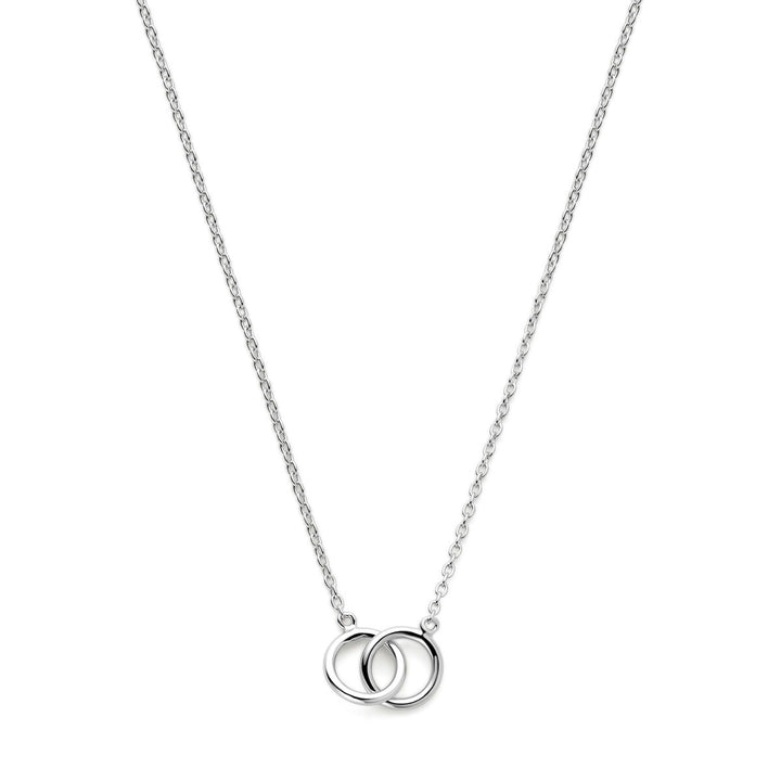 necklace circles 40 + 4 cm silver rhodium plated