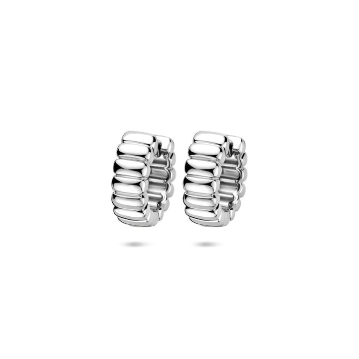Zilveren klapoorringen – gerhodineerd 925 zilver, 14 x 5 mm