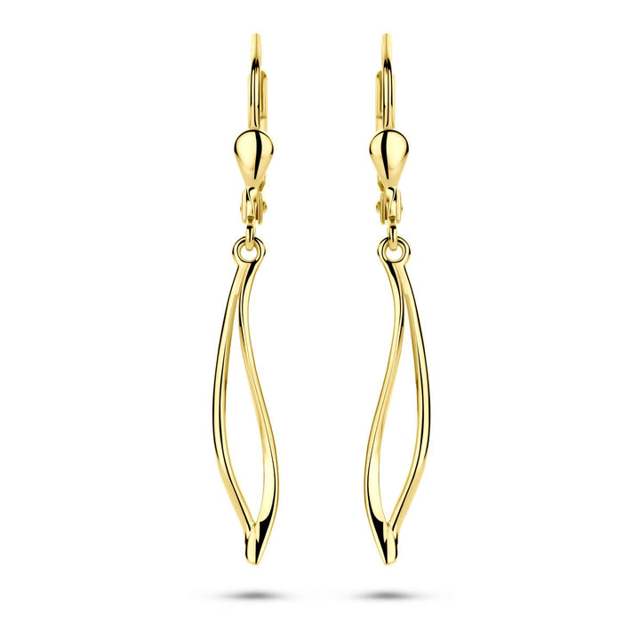 14k geelgouden oorhangers – brisur haak