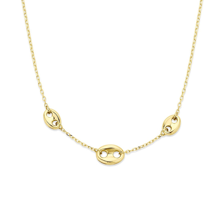 14k Geelgouden koffieboon ketting