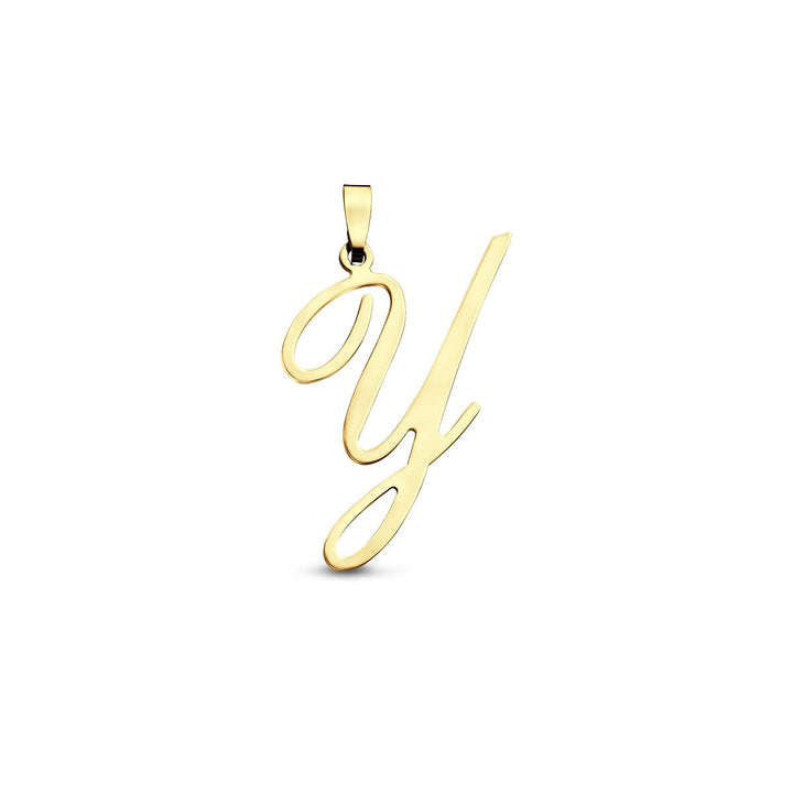 14k geelgouden hanger lettervorm – 30x21,5mm