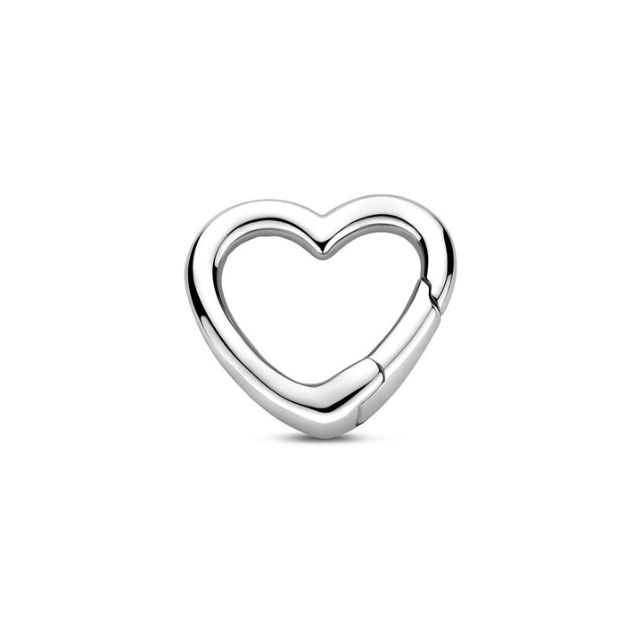 Gerhodineerd zilveren hartvormige connector