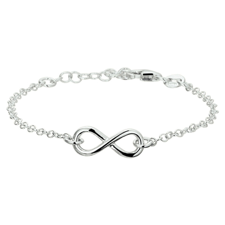 bracelet infinity 17 + 2 cm silver rhodium plated