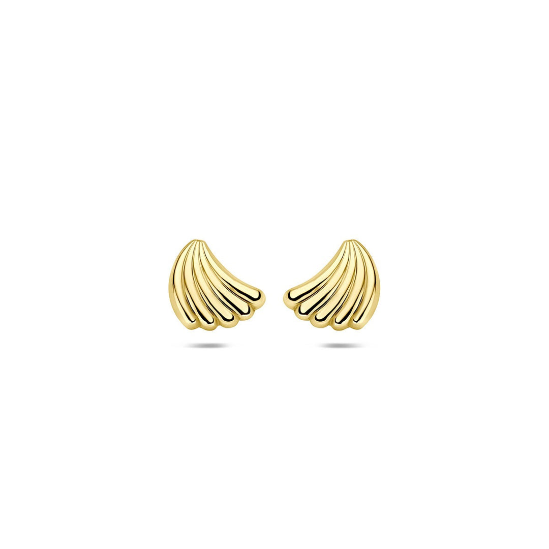 14k Geelgouden oorknoppen 7 x 6 mm