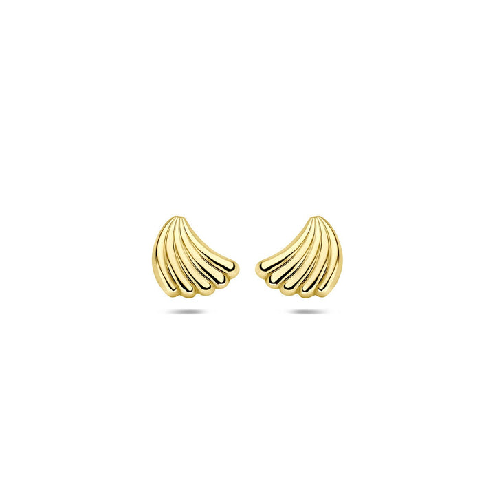 14k Geelgouden oorknoppen 7 x 6 mm