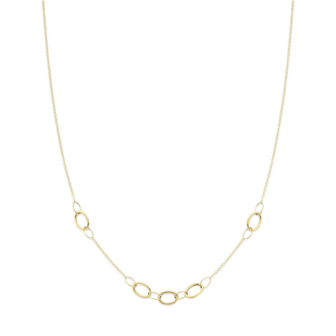 14k geelgouden armband met veerringsluiting