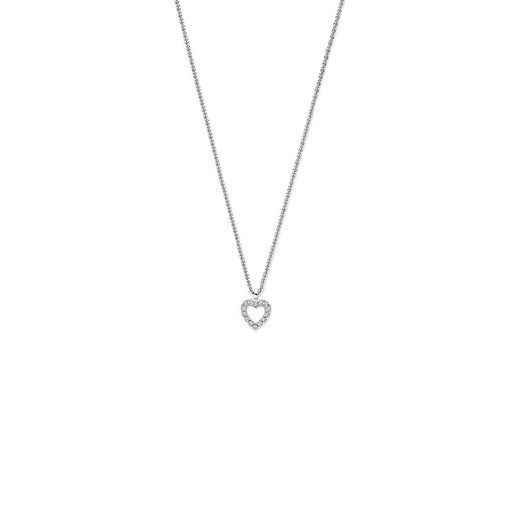 Zilveren collier met zirkonia – gerhodineerd 925 zilver 41 - 43 - 45 cm