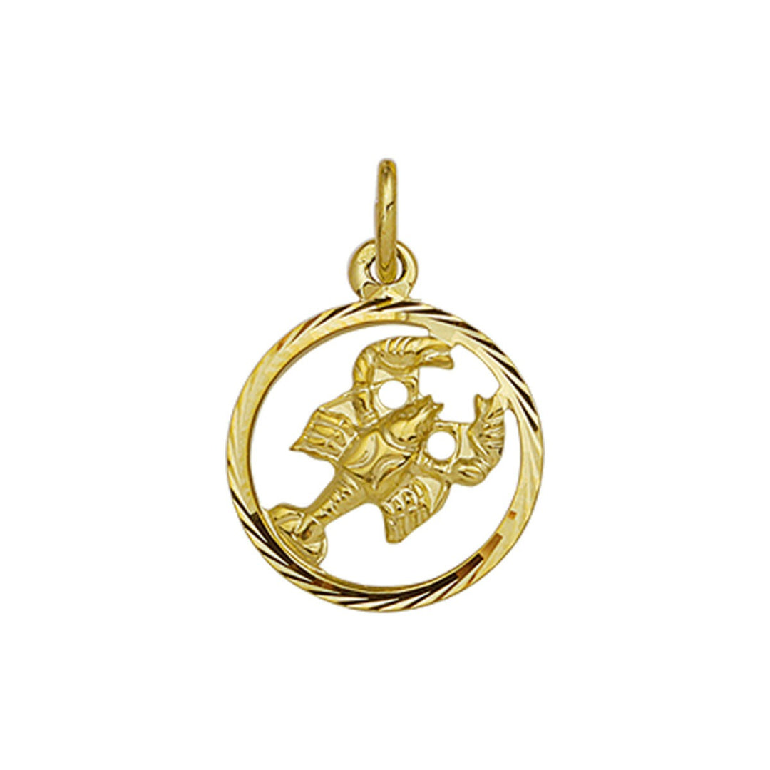 14k geelgouden sterrenbeeld hanger – gediamanteerd
