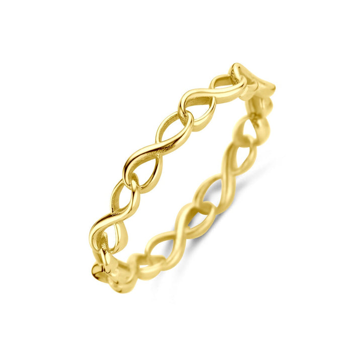 14k geelgouden damesring – 3mm breed