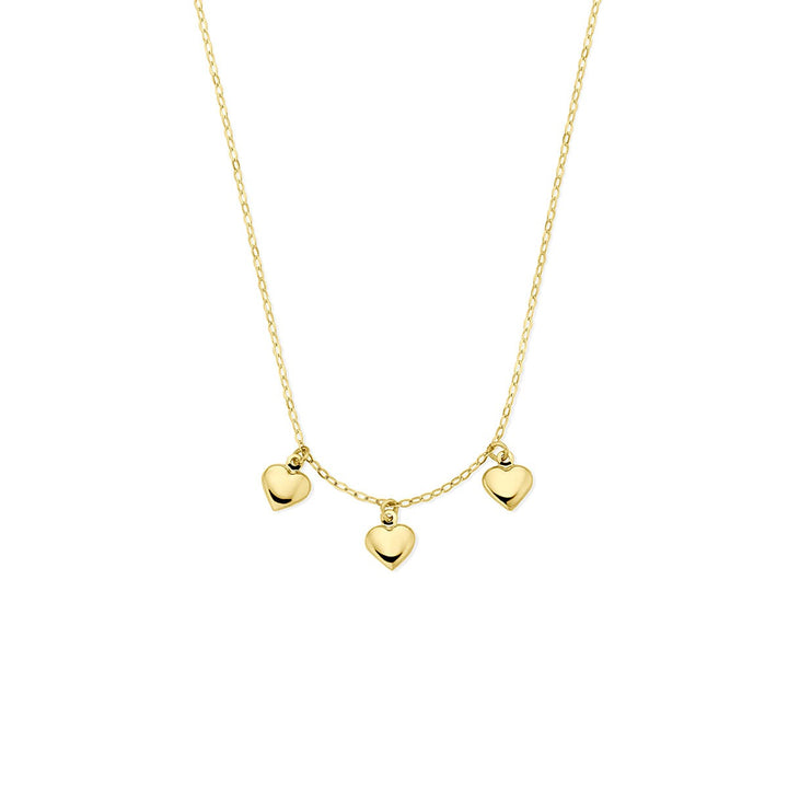 14k Geelgouden hartjes ketting 40 - 42 cm