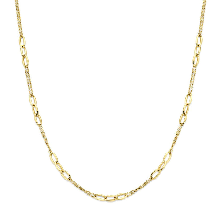 14k Geelgouden Schakel Ketting Anker