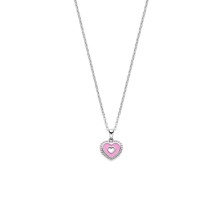Zilveren ketting met hartje – gerhodineerd kinder collier 36 + 3 cm