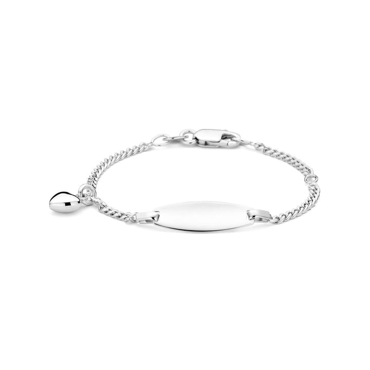 Zilveren graveerarmband met hartje – kindermaat