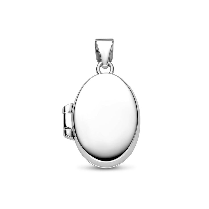 Zilveren ovaal medaillon gerhodineerd