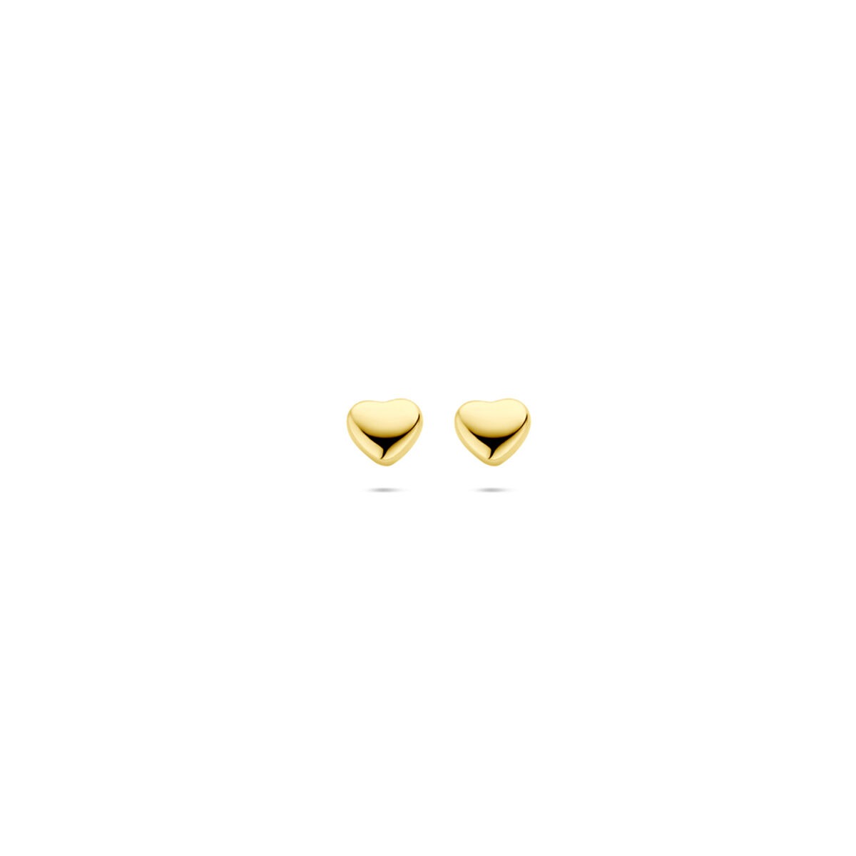 14k gouden oorknoppen in hartvorm – 3 mm