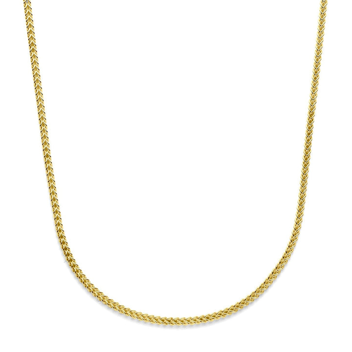 14k Geelgouden Gourmette Herenketting 60 cm met Zilverkern