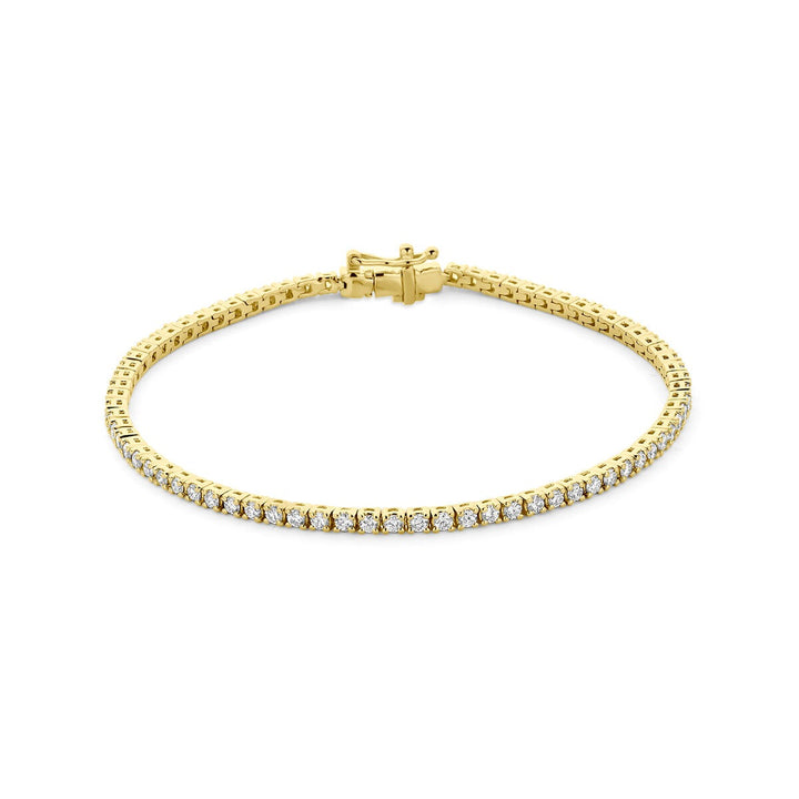 Verguld 925 zilveren tennis armband met lab grown diamant