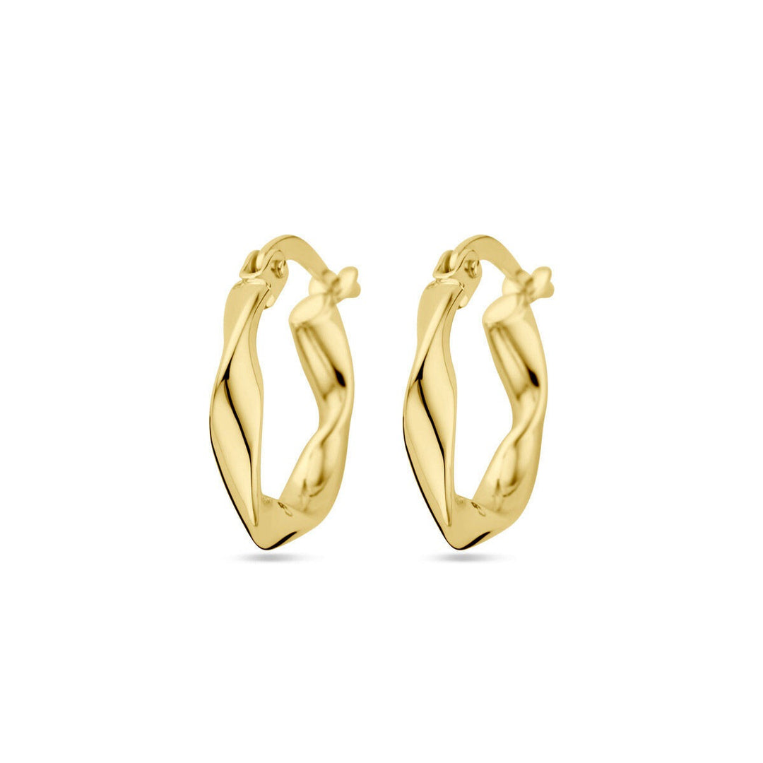 9k Geelgouden Gedraaide Oorringen 2,5 mm Dames