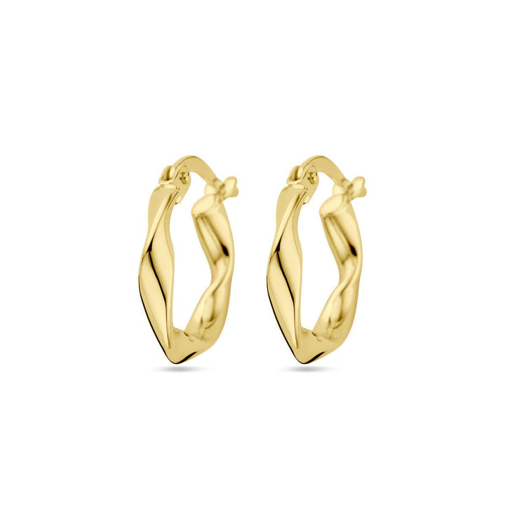 9k Geelgouden Gedraaide Oorringen 2,5 mm Dames
