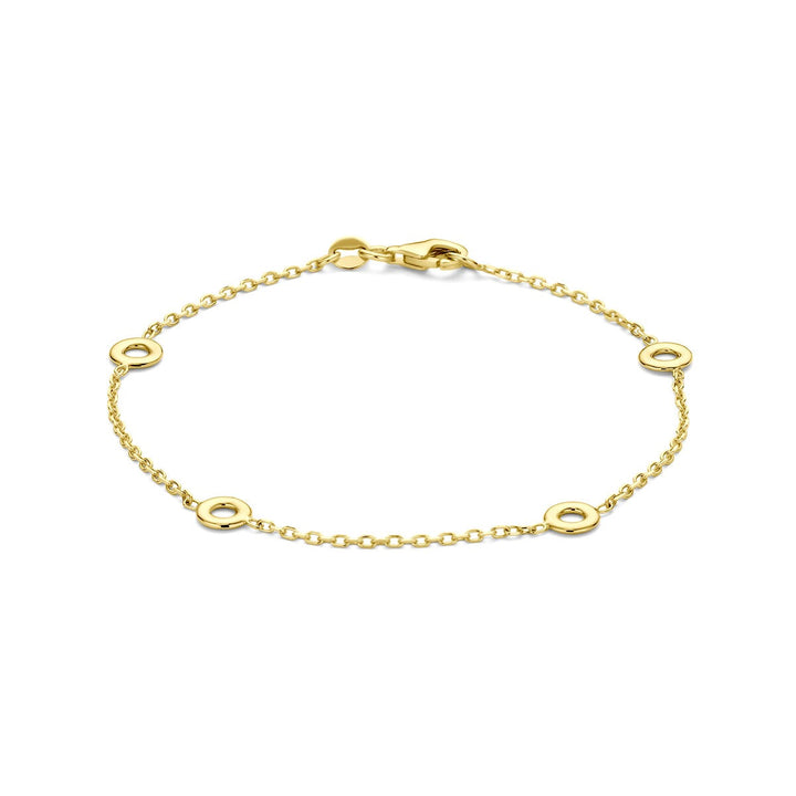 14k Geelgouden dames armband met fijne schakels