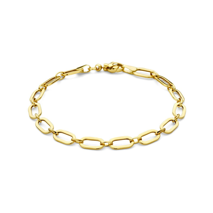 9k Geelgouden anker schakelarmband dames