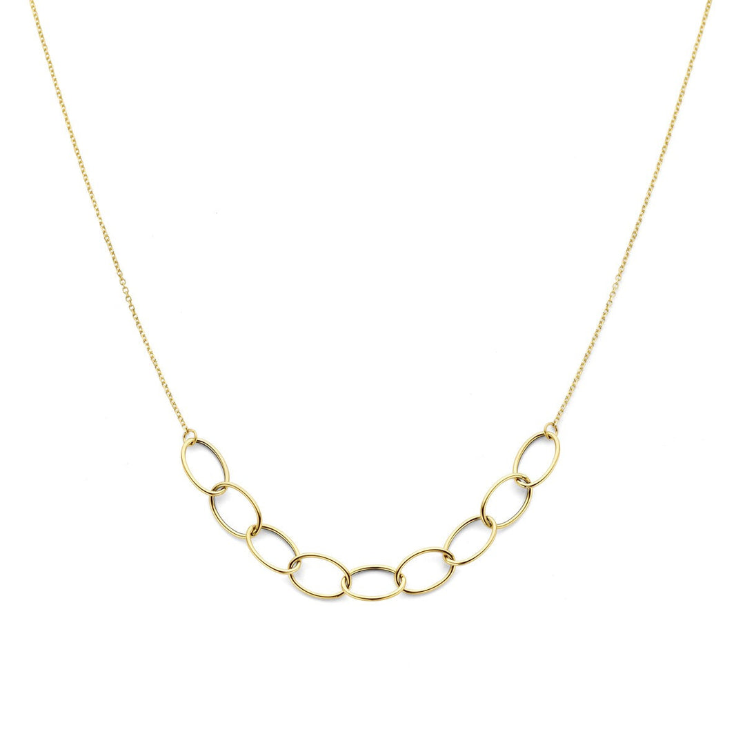 14k Geelgouden anker collier dames