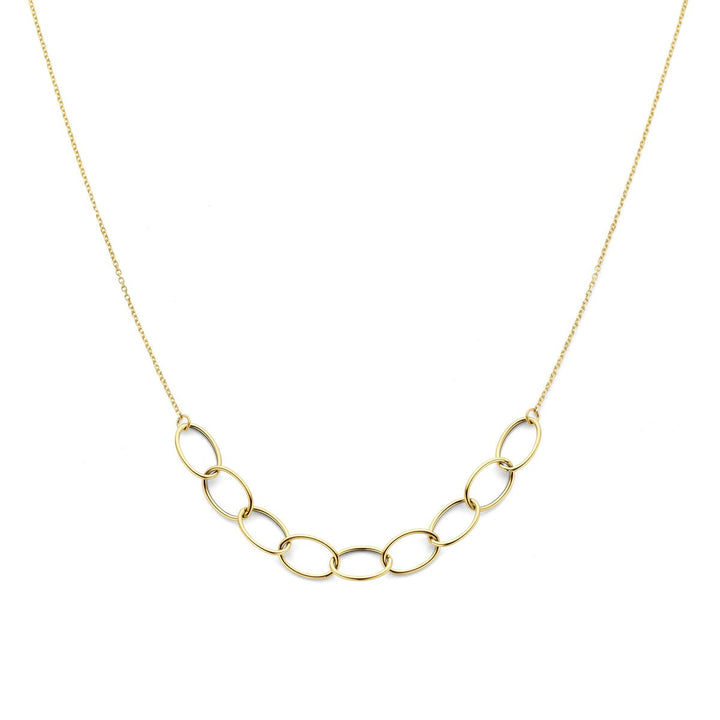 14k Geelgouden anker collier dames