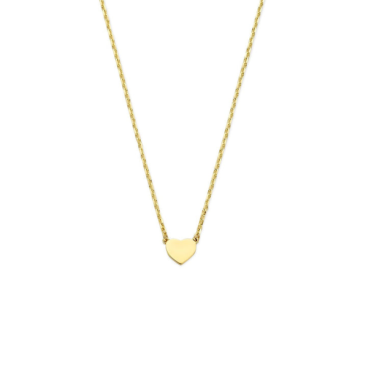 14k Geelgouden collier met hartje