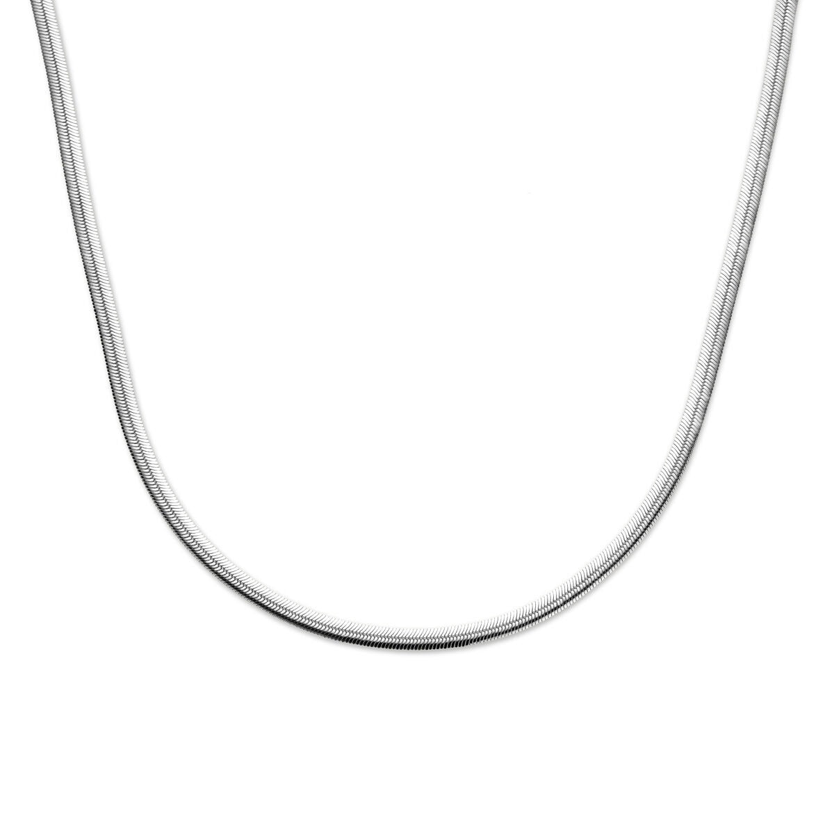 Zilveren gourmette ketting van gerhodineerd 925 zilver, 4.6 mm breed.